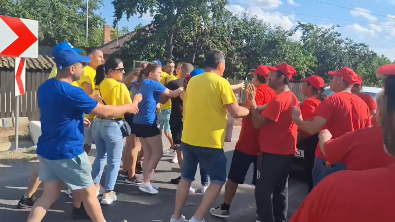 VIDEO – Bătaie între susținătorii PSD și cei ai PNL