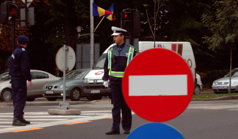 Polițiștii anunță restricții temporare de trafic pentru realizarea unor filmări