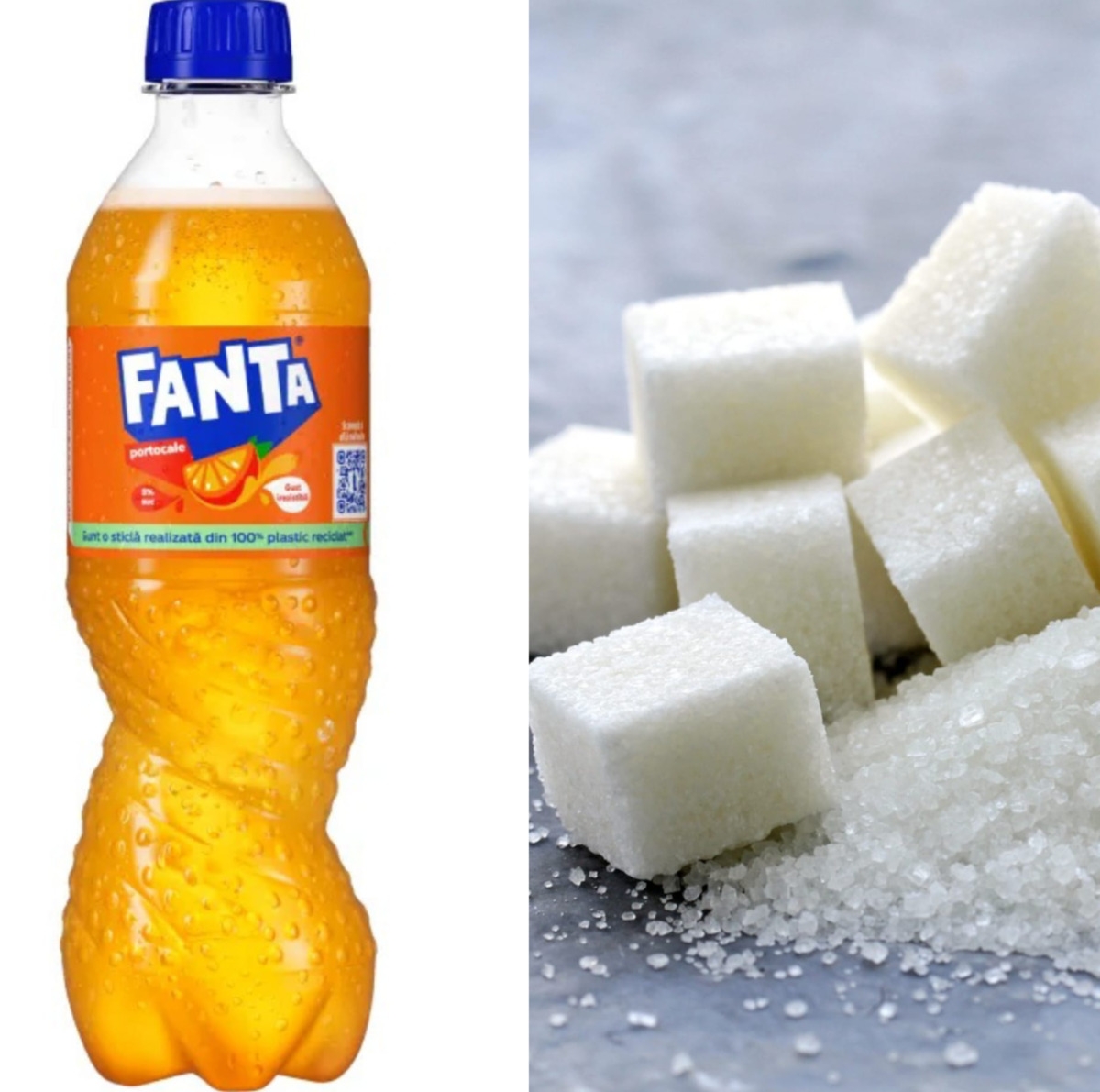 FOTO Șocant! Cât zahăr conține o sticlă de Fanta Orange – Diferențe uriașe între România și alte țări