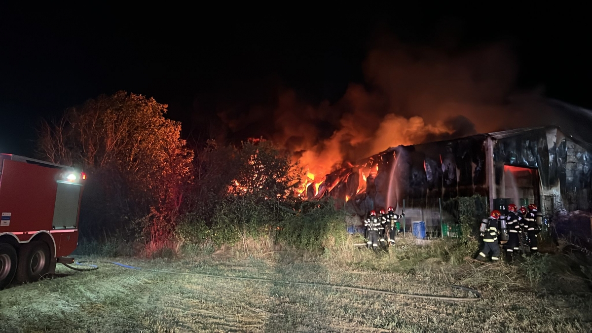 VIDEO Incendiu uriaș la Jilava – A luat foc un depozit cu substanțe chimice periculoase