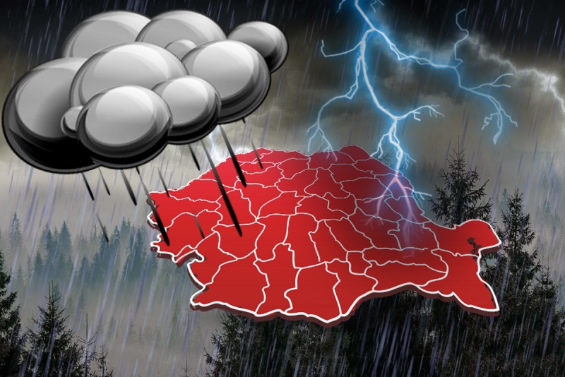 Alertă ANM – Cod Roșu pentru ploi torențiale în diverse județe/ Noutăți