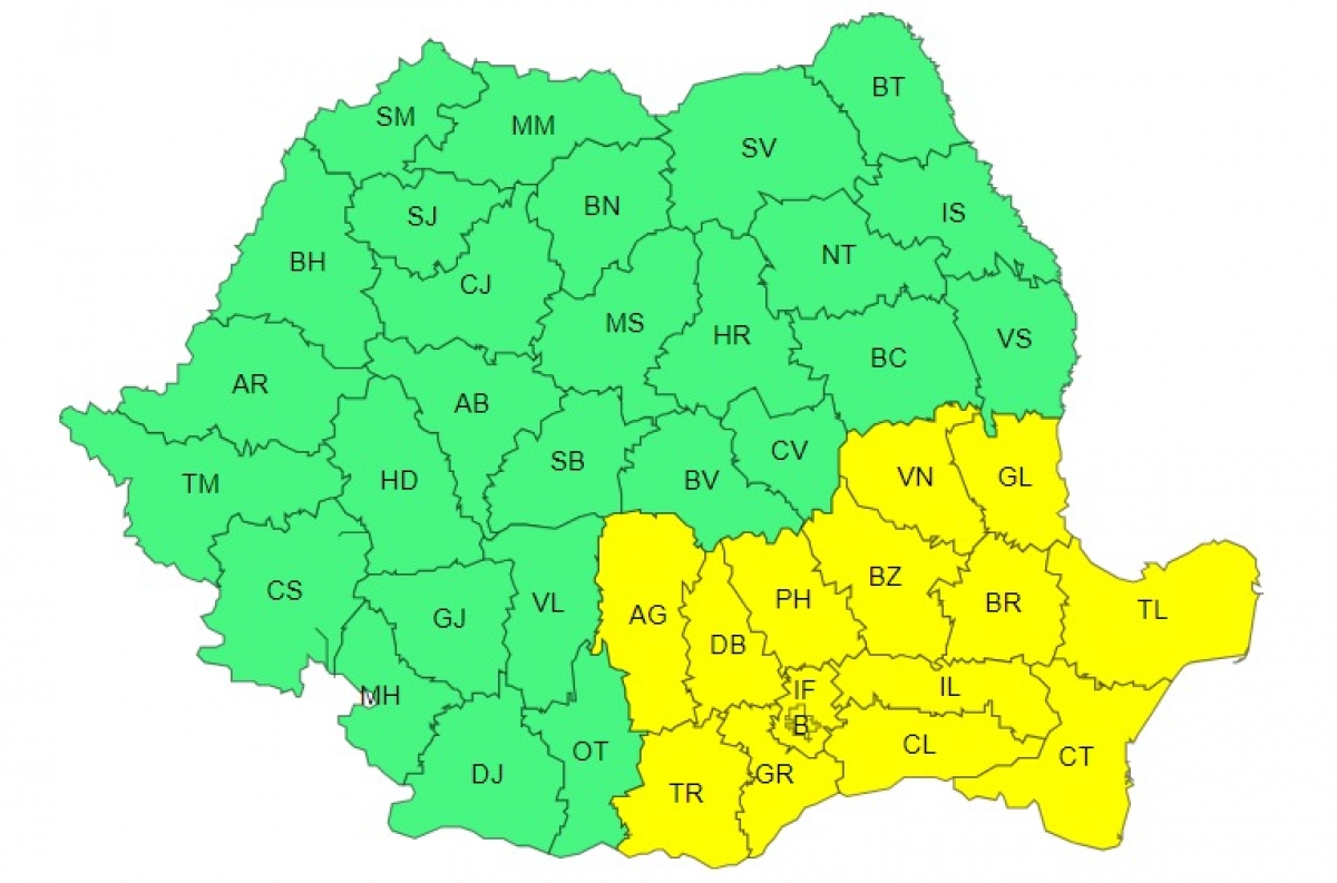Alerte meteo recente de la ANM: România se pregătește pentru furtuni și ploi torențiale