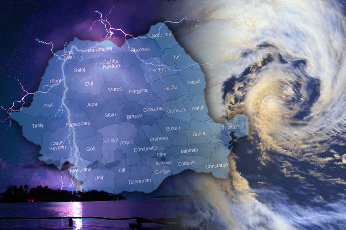 Furtuni iminente – Meteorologii anunță Cod Galben și Portocaliu pentru vreme severă. Harta regiunilor afectate