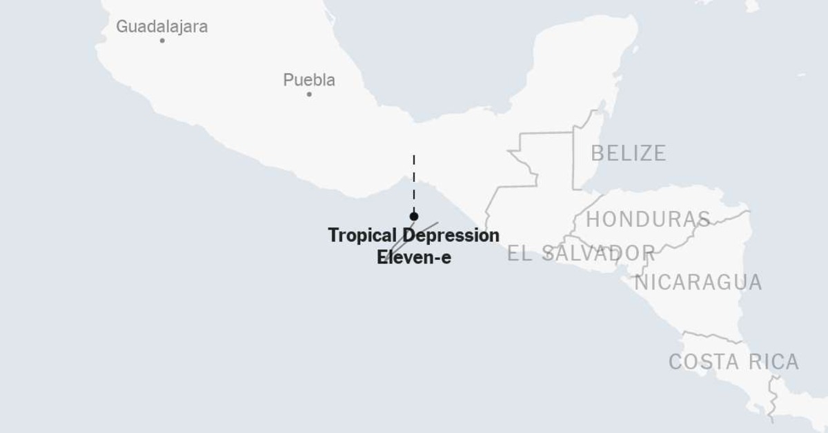 Depresiunea tropicală Eleven-E îngrijorează Coastele sudice ale Mexicului, aducând riscuri semnificative de inundații și alunecări de teren în regiunile deja lovite de furtuni.
