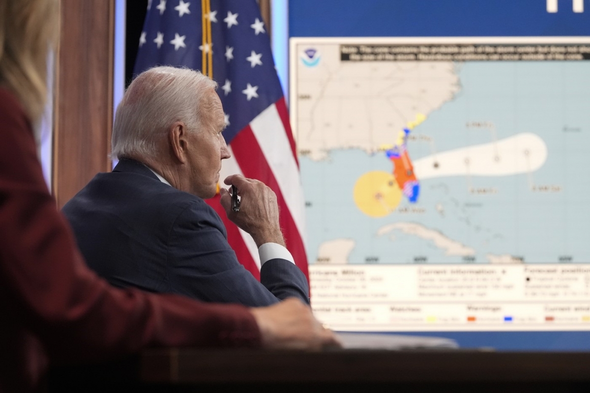 Joe Biden, îngrijorat de uraganul Milton: ‘Se anunță o furtună devastatoare. Este o chestiune vitală’
