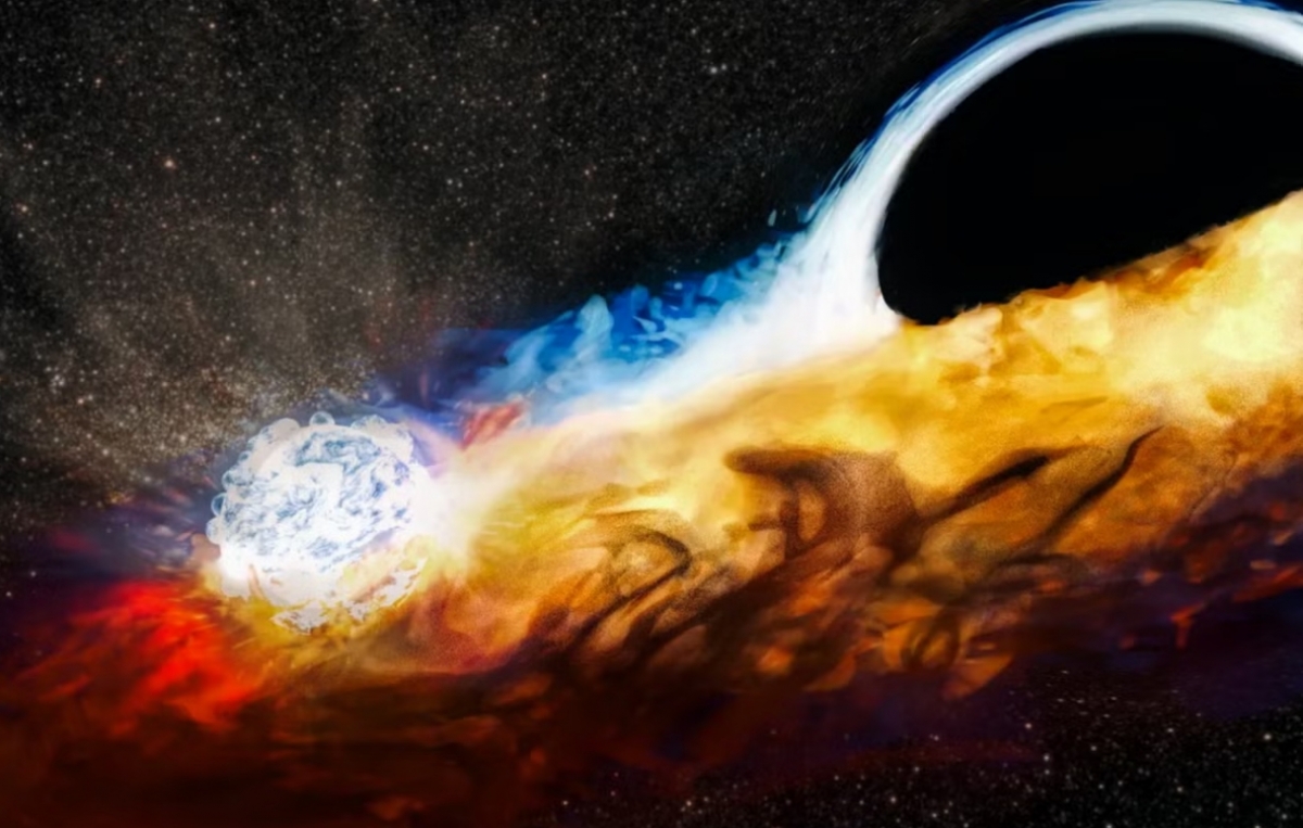 Imagini spectaculoase de la NASA: O gaură neagră devorează o stea și își canalizează energia pentru a anihila o altă stea