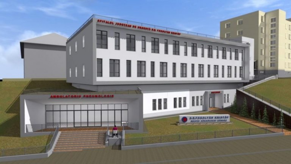 VIDEO Covasna: S-a finalizat clădirea noului spital de pneumologie din Sfântu Gheorghe