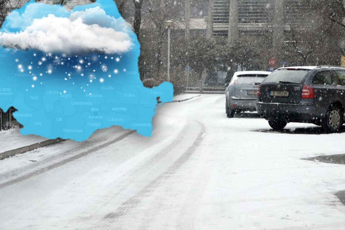 Alertă meteo: Cod galben de ninsori și furtuni în jumătatea țării