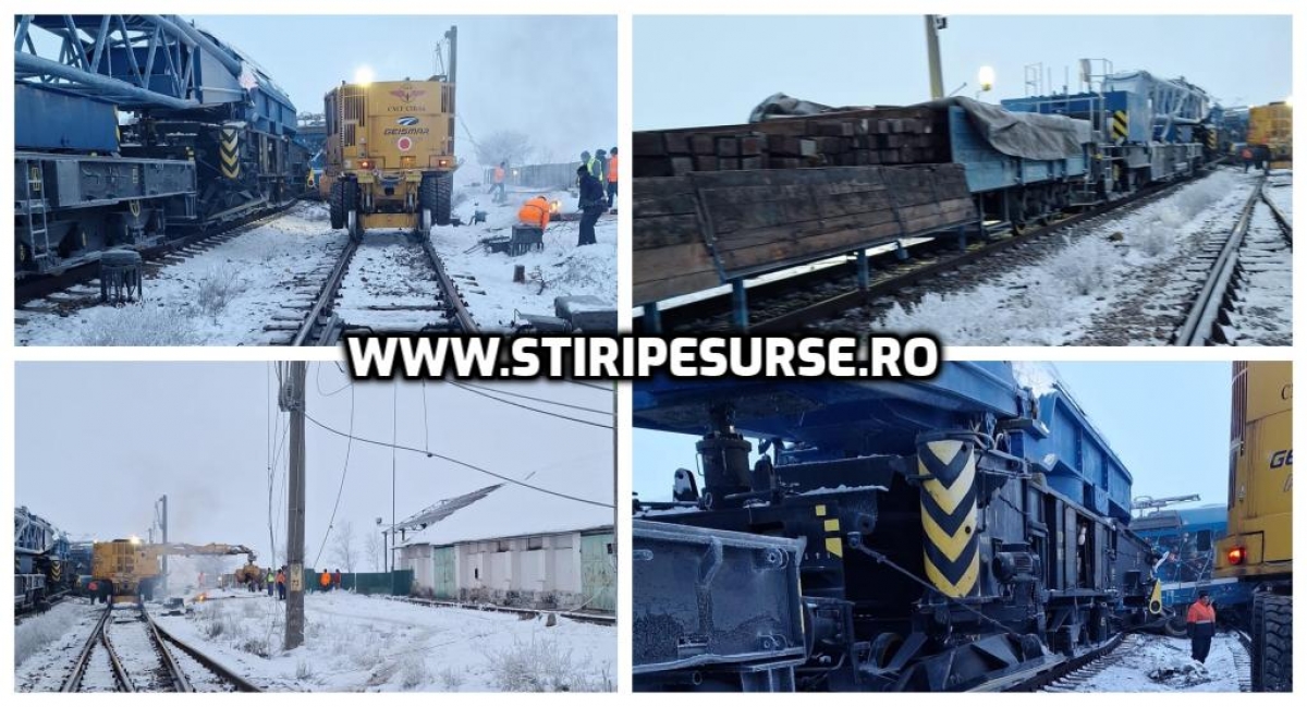 Circulaţia feroviară este afectată de ninsori şi de vântul puternic, în raza regionalelor CFR Iaşi şi Braşov