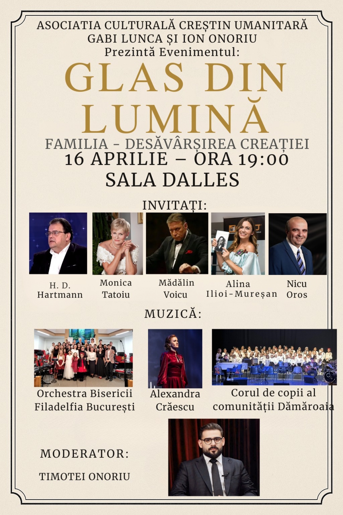 Paștele aduce un eveniment special la Sala Dalles din București – `Glas din Lumină`