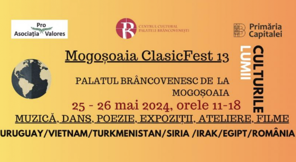Festivalul ‘Culturile lumii’ transformă Palatul Brâncovenesc de la Mogoşoaia într-un spectacol de muzică, dans și gastronomie, pe 24-25 mai.