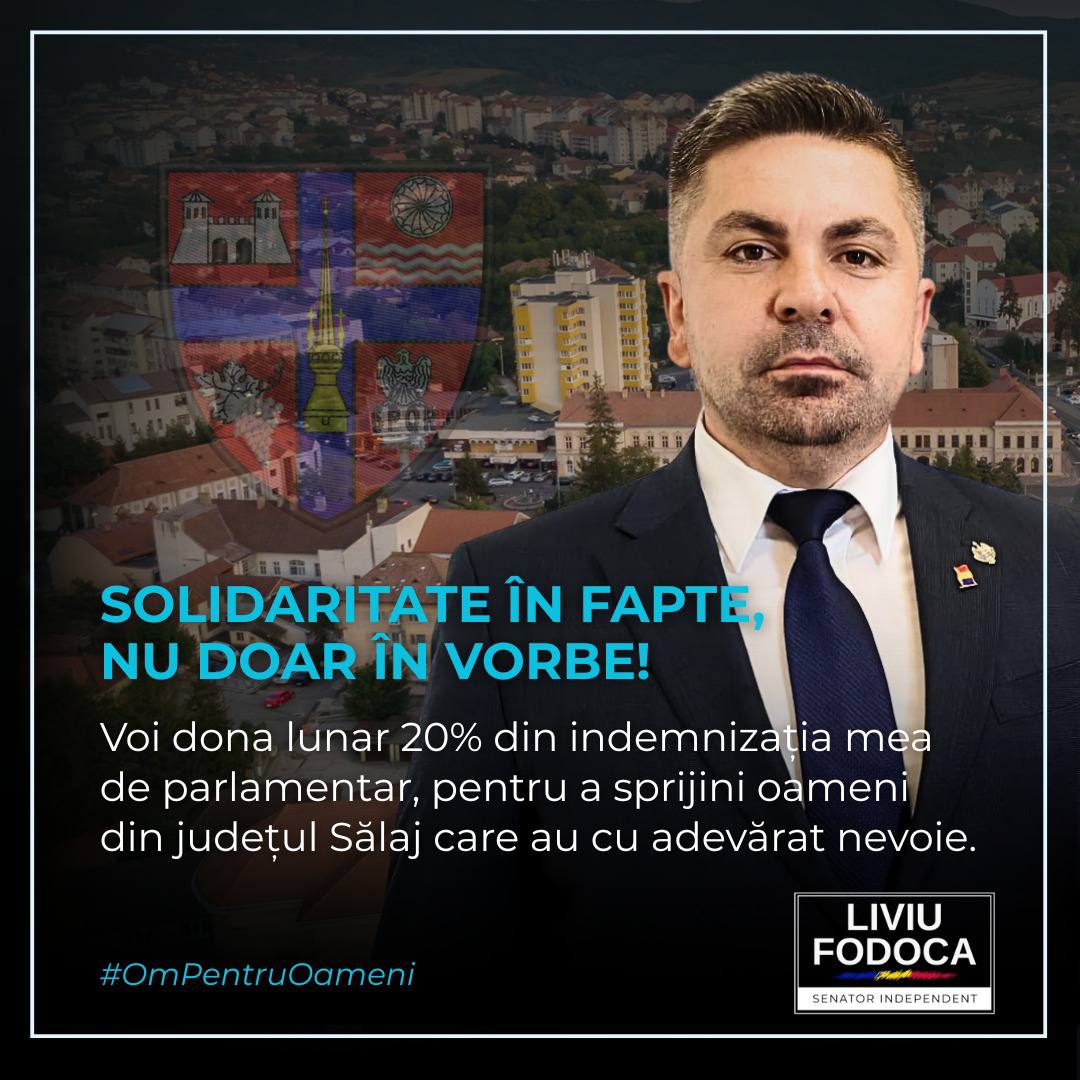 Solidaritate în fapte, nu în vorbe – Exemplul senatorului Liviu-Iulian Fodoca