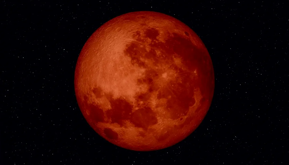 Un fenomen rar – În exact 7 zile, luna va căpăta o nuanță intensă de roșu-purpuriu: fenomen cunoscut sub numele de Lună Sângerie