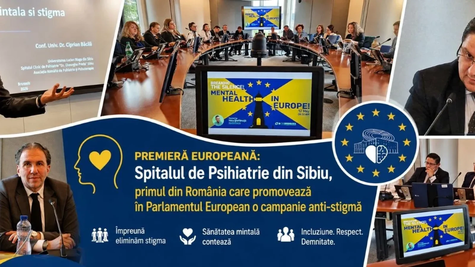 Spitalul de Psihiatrie din Sibiu, primul din România care promovează o campanie anti-stigmă în PE
