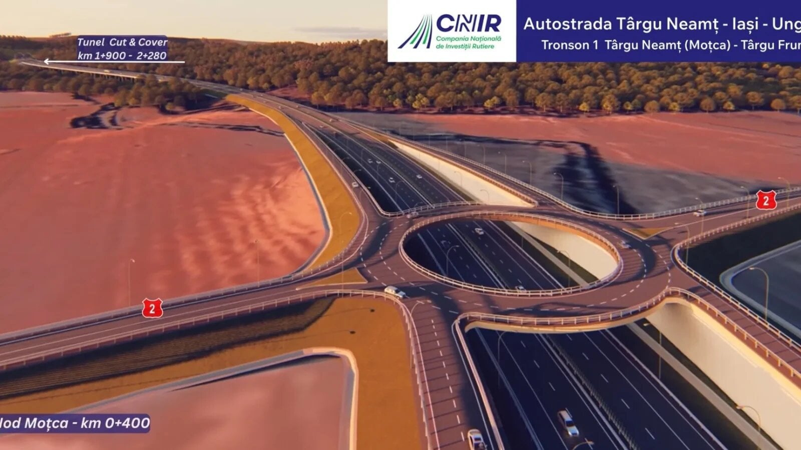 FOTO Autostrada Unirii prinde tot mai mult contur: Un alt tronson de 45 de kilometri, cu pasaje și tuneluri, intră în linie dreaptă