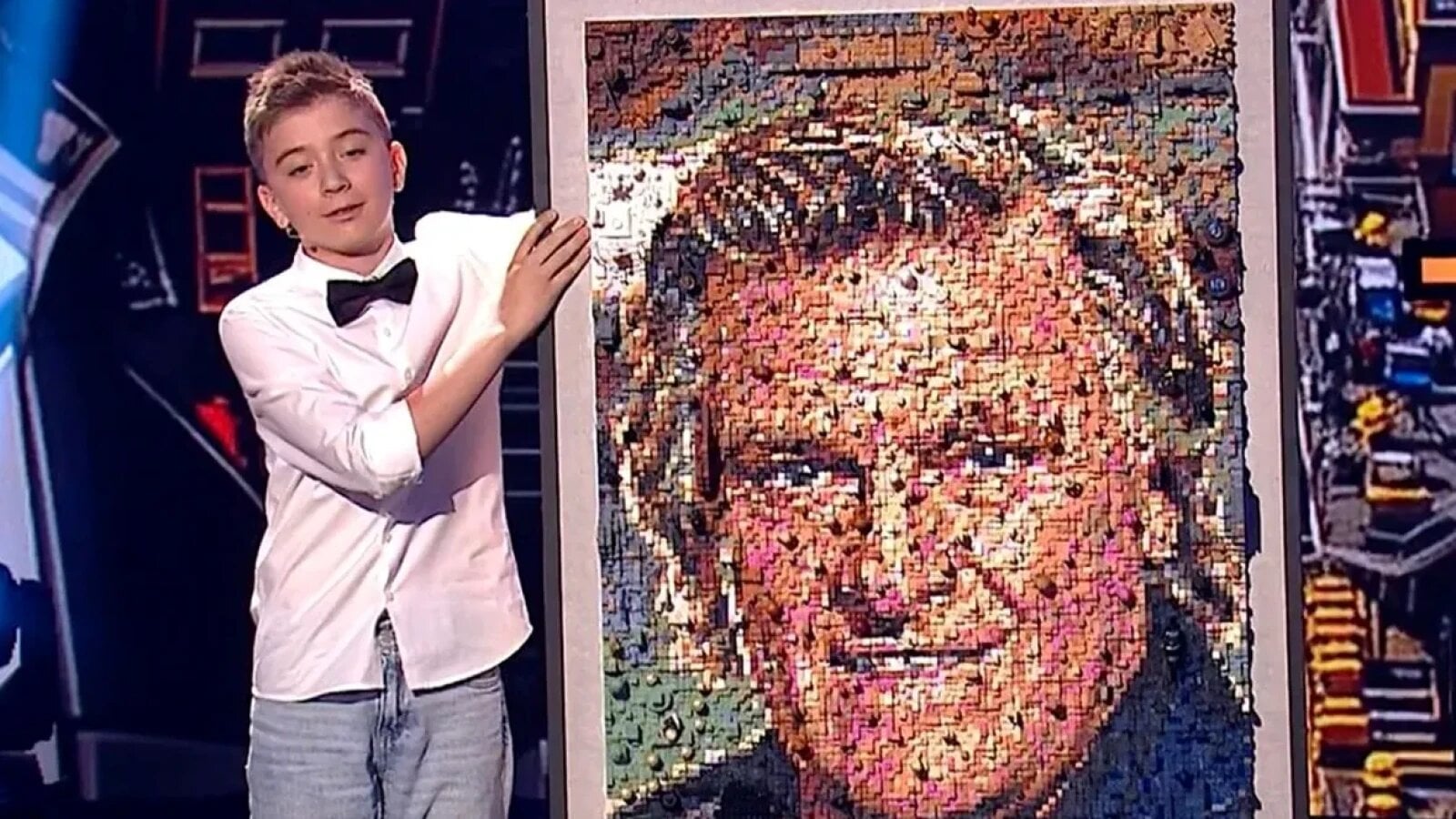 Gestul emoționant făcut de Florin Piersic când a văzut portretul său din LEGO realizat de un puști la Românii au talent